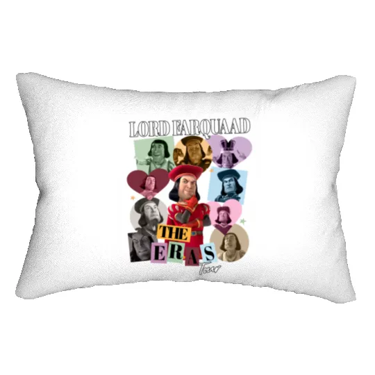 Lord Farquaad Eras Tour Lumbar Pillows, Lord Farquaad Lumbar Pillows, Shrek The Er as Tour Funny Lumbar Pillows, Disney Shrek and Fiona Lumbar Pillows