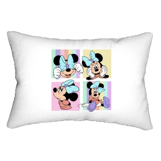 Retro Minnie Mouse Lumbar Pillows, Minnie Mouse Trip Lumbar Pillows, Disney Girl Trip Lumbar Pillows