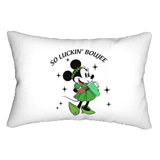 Minnie So Luckin Boujee Lumbar Pillows, Lucky Minnie, Disney St Patricks Day