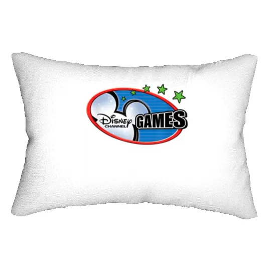 Disney Channel Games Logo Lumbar Pillows, Mickey Disney Gamer Lumbar Pillows, Disneyland Epcot Lumbar Pillows, Gamer Kids Lumbar Pillows