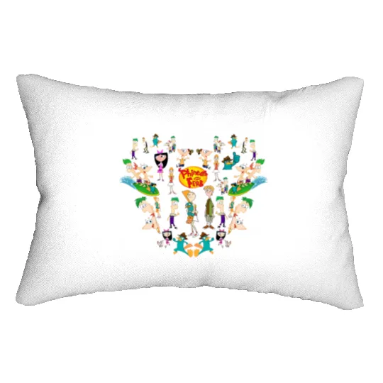 Disney Phineas And Ferb Lumbar Pillows, Phineas And Ferb Characters Lumbar Pillows
