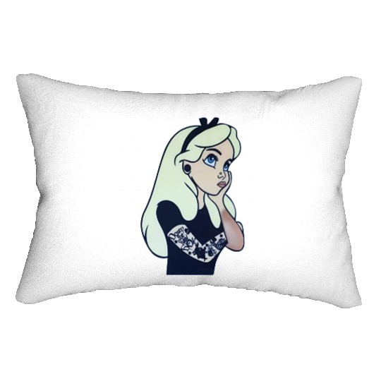 Alice punk Lumbar Pillows,Inappropriate Disneyworld Lumbar Pillows