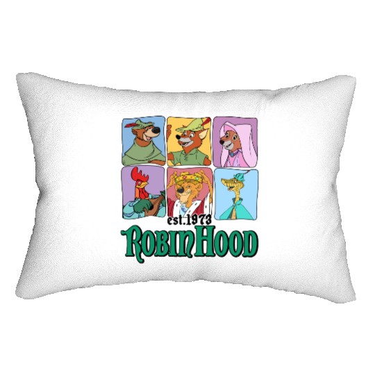 Retro Disney Robin Hood Characters Est. 1973 Lumbar Pillows