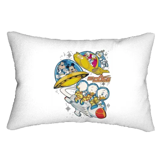 Vintage Space Mountain Lumbar Pillows, Mickey Astronaut Lumbar Pillows, Tomorrowland Lumbar Pillows, Disney Family Vacation Lumbar Pillows