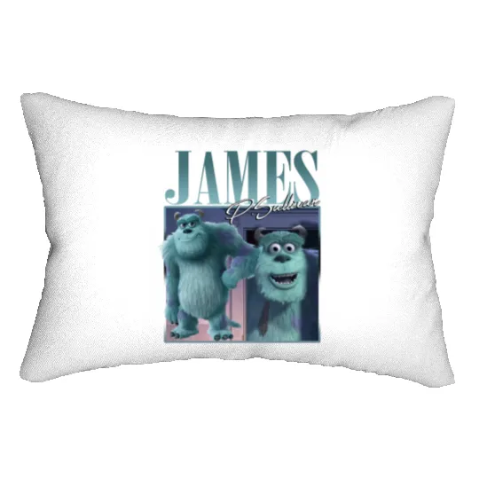 James P.Sullivan Disney Monsters Retro Lumbar Pillows, Monsters Inc Vintage Style Lumbar Pillows
