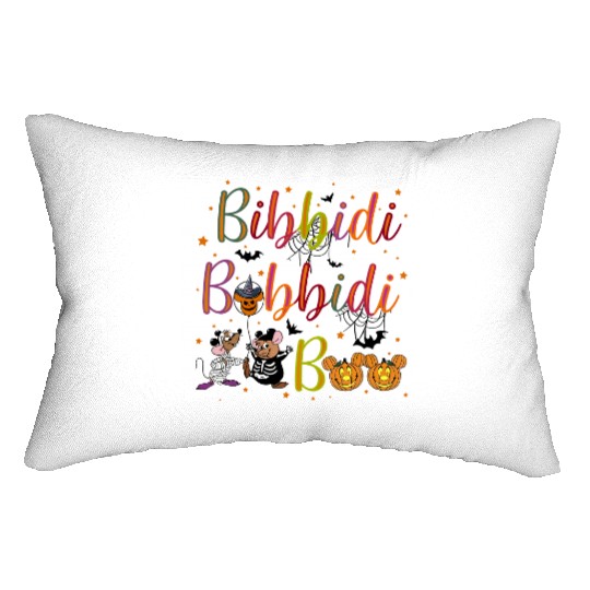 Retro Bibbidi Bobbidi Boo Halloween Lumbar Pillows, Jaq And Gus Lumbar Pillows,Halloween Pumpkin Lumbar Pillows, Disney Cinde Lumbar Pillows