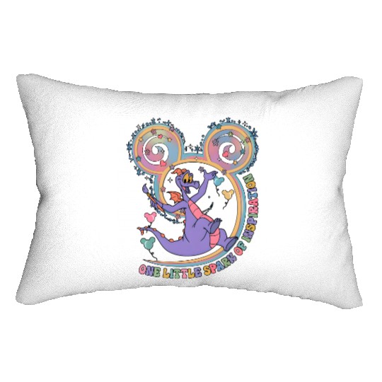 One Little Spark Of Inspiration  Lumbar Pillows, Disney Figment Dragon Lumbar Pillows