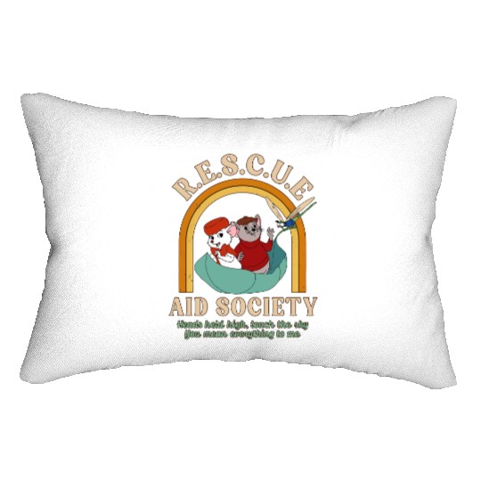 Retro 70s The Rescuers Bernard And Bianca Disney Lumbar Pillows, Rescue Aid Society Lumbar Pillows