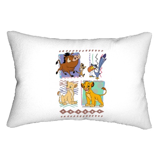 Vintage 90s Disney Lion King Lumbar Pillows, Hakuna Matata Retro Lumbar Pillows