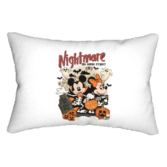 Disney vintage  Lumbar Pillows - Disney Halloween Lumbar Pillows - Disney Epcot Lumbar Pillows