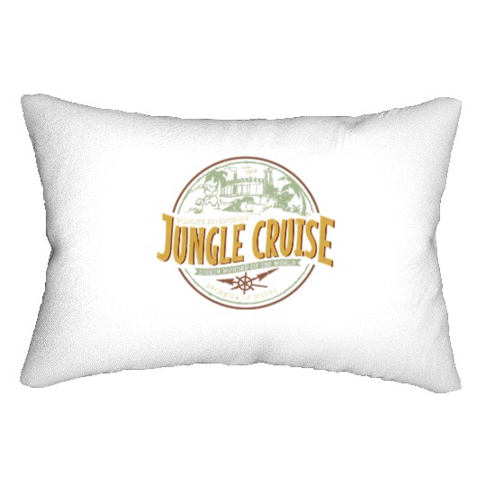 Jungle Cruise Ride Back Side Of Water Lumbar Pillows, Vintage Disney Lumbar Pillows