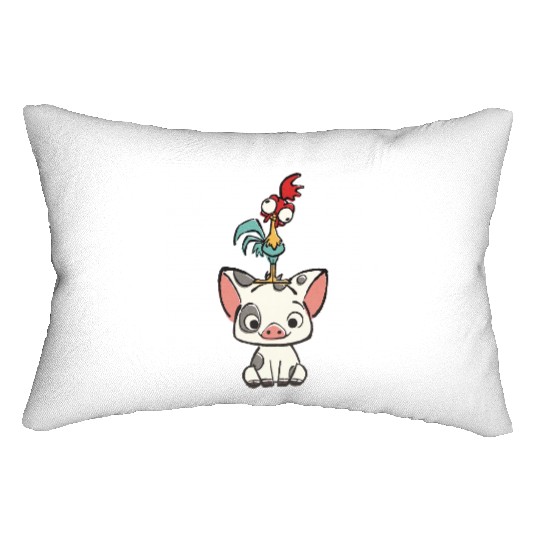 Colors Disney Moana Lumbar Pillows, Hei Hei and Pua Lumbar Pillows