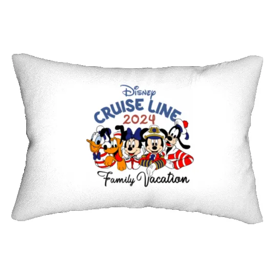Custom Disney Cruise Lumbar Pillows, 2024 Disney Cruise Family Lumbar Pillows