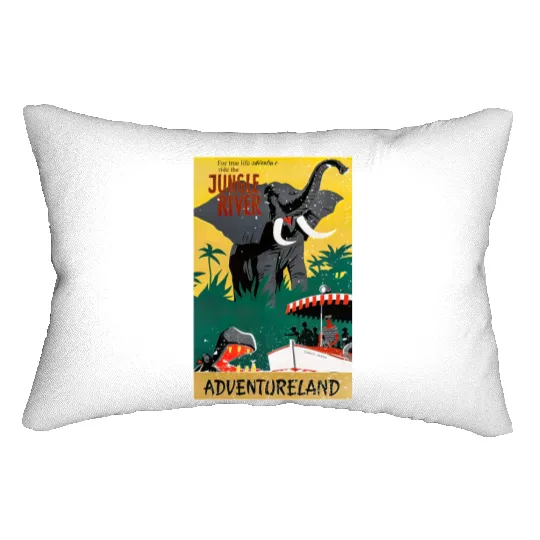 Jungle Cruise Lumbar Pillows, Disney Jungle Cruise Ride Lumbar Pillows