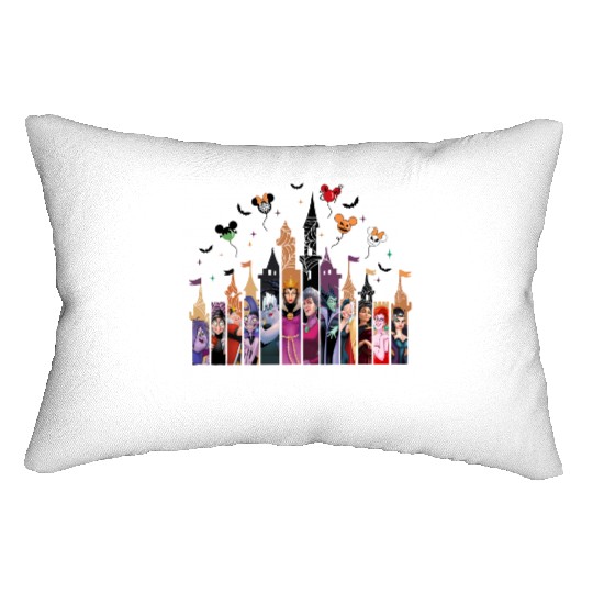 Disney Villains Halloween Lumbar Pillows, Disney Halloween  Lumbar Pillows, Disney Castle Halloween Lumbar Pillows