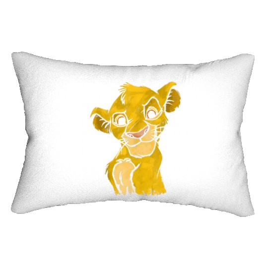 Disney Lion King Young Simba Smiling Portrait Sketch Lumbar Pillows