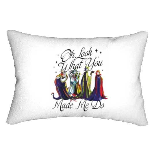 Evil Queen Malificent Cruella Ursula Lumbar Pillows, Disney Villains Lumbar Pillows