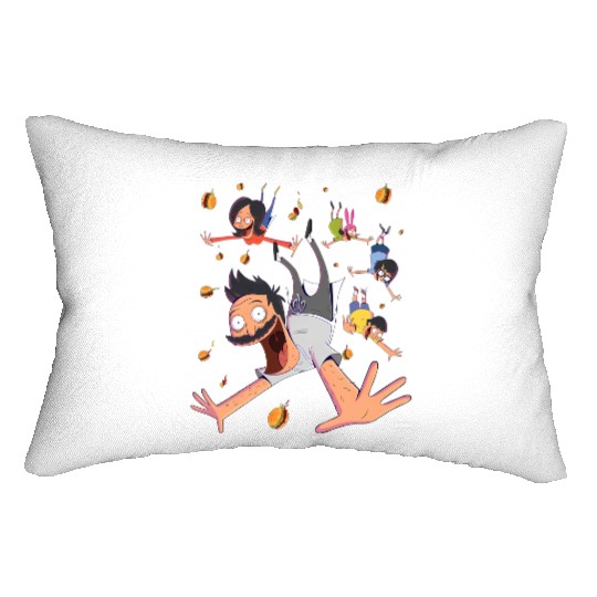 Bobs Burgers Comic Art Family Falling Lumbar Pillows