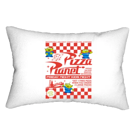 Disney Toy Story Pizza Planet Lumbar Pillows, Disney Alien Pizza Planet