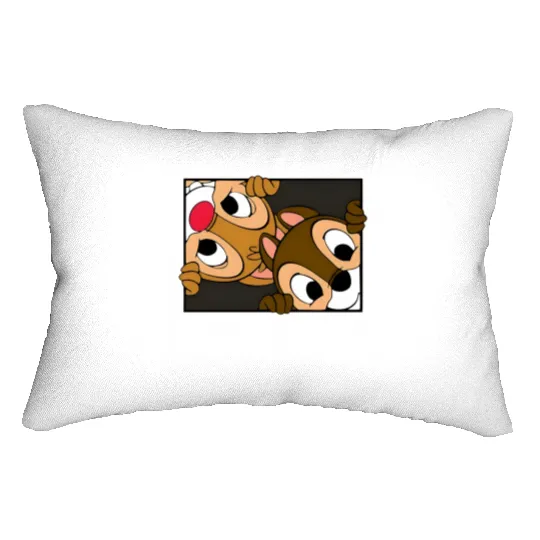 Chip n Dale Lumbar Pillows, Disney Character Lumbar Pillows, Chip and Dale Characters, Chip n Dale Snacks Lumbar Pillows