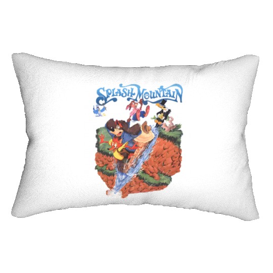 Vintage Disney Splash Mountain Lumbar Pillows, Disney Mountain Lumbar Pillows, Brer Rabbit, Brer Bear, Water Ride Disneyworld Lumbar Pillows