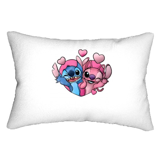 Disney Stitch and Angel Valentine Lumbar Pillows, Angel Valentine Lumbar Pillows