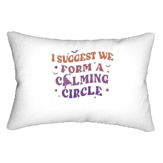 Hocus Pocus I Suggest We Form A Calming Circle Lumbar Pillows, Sanderson Sisters Disney Witches Lumbar Pillows