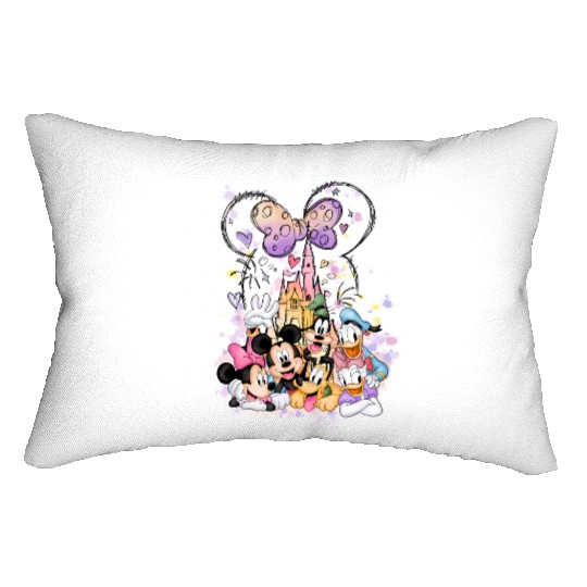 Disney Minnie Castle Lumbar Pillows, Disney Characters Lumbar Pillows , Minnie Mouse and Friends Lumbar Pillows,Minnie Birthday Lumbar Pillows