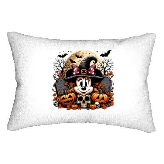 Minnie Mouse Halloween Lumbar Pillows, Minnie Pumpkin Lumbar Pillows, Disney Spooky