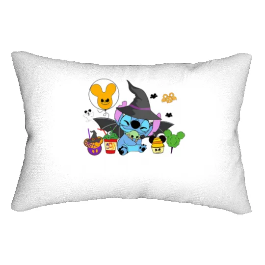 Stitch Scary Lumbar Pillows, Stitch Killer, Disney Stitch