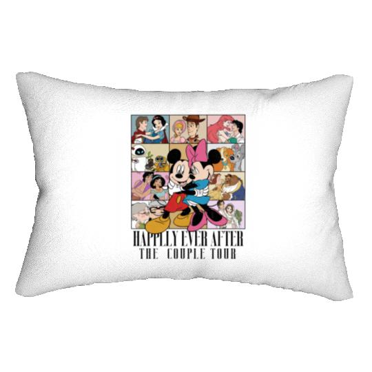 Happily Ever After Disney Couples Valentines Disney Love Lumbar Pillows