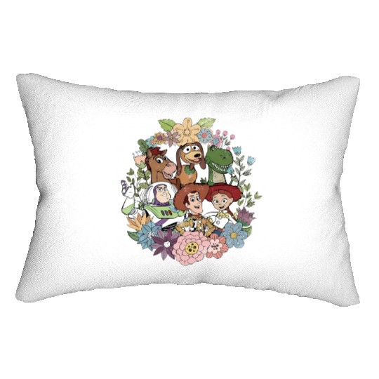 Floral Toy Story Characters Lumbar Pillows, Disney Toy Story Lumbar Pillows