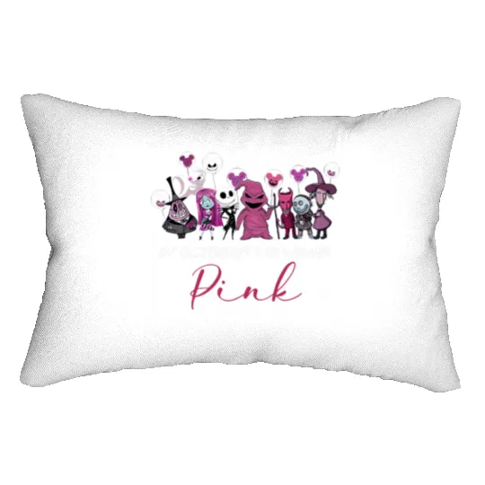 Disney Halloween Lumbar Pillows, In October We wear Pink, Oogie Boogie 2022
