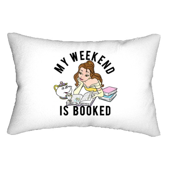 Disney Beauty And The Beast Belle My Weekend Is Booked Lumbar Pillows