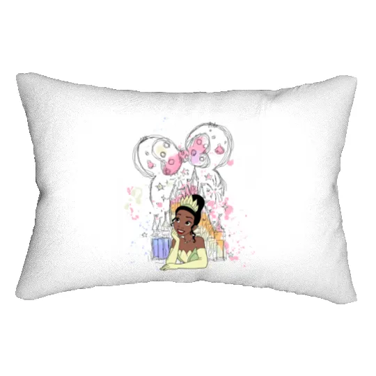 Tiana Disney Lumbar Pillows, Tiana Lumbar Pillows, Tiana Princess Lumbar Pillows, Cute Tiana Lumbar Pillows