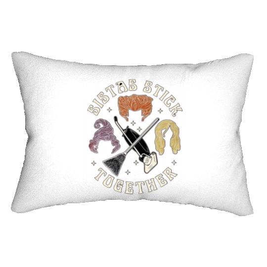 Disney Hocus Pocus Sistas Stick Together Lumbar Pillows, Sanderson Sisters Halloween Lumbar Pillows