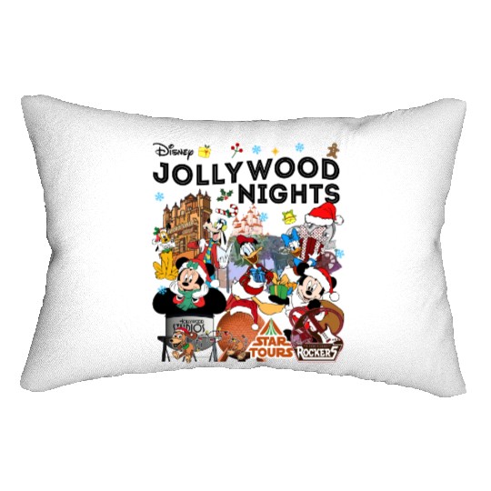 Discover Disney Christmas Hollywood Studios Jollywood Nights Lumbar Pillows
