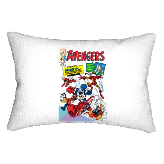 Disney 100 Mickey Mouse & Friends Avengers Comics Book Retro Lumbar Pillows