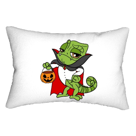 Discover Disney Tangled Funny Pascal Halloween Dracula Costume Lumbar Pillows, Pascal Halloween Witch Lumbar Pillows