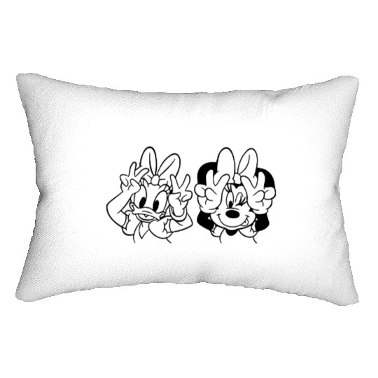 Daisy Duck and Minnie Mouse, Minnie Mouse Lumbar Pillows, Family Disney Lumbar Pillows