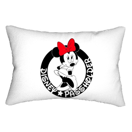 Minnie Mouse Passholder Disney Graphic Lumbar Pillows, Disneyland Vacation
