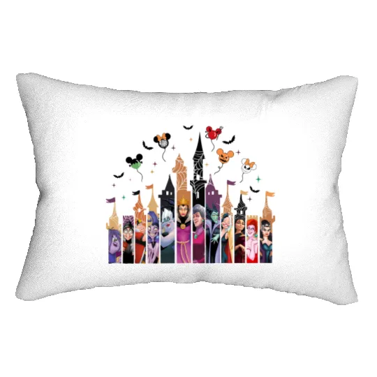 Disney Castle Villains Lumbar Pillows, Retro Disney Villains Lumbar Pillows