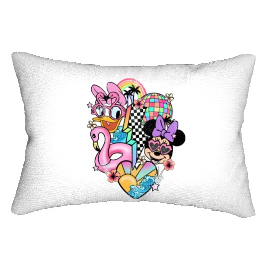 Disney vintage Lumbar Pillows - Disney Daisy Minnie Lumbar Pillows - Disney Epcot Lumbar Pillows