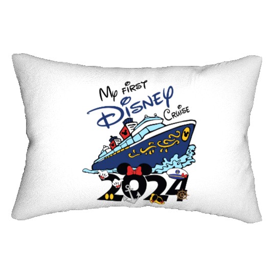 My First Disney Cruise 2024 Lumbar Pillows, Disney Family Cruise Lumbar Pillows
