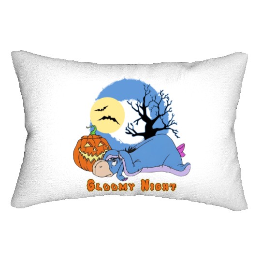 Bloomy Night Eeyore Halloween Lumbar Pillows, Disney Eeyore Winnie The Pooh Halloween Lumbar Pillows