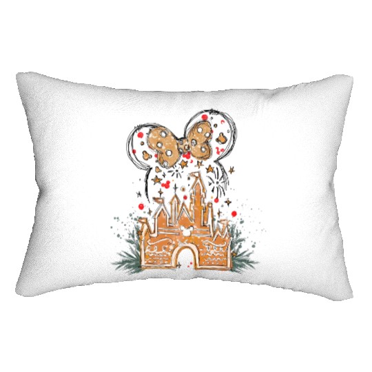 Disney Gingerbread Castle Lumbar Pillows, Christmas Castle Lumbar Pillows