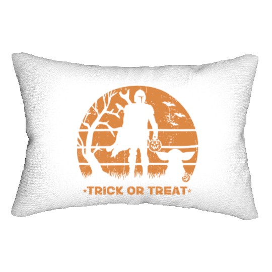 Star Wars Halloween Lumbar Pillows, Disney Halloween Lumbar Pillows, Mandalorian Trick or Treat
