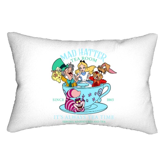 Vintage Alice in Wonderland Lumbar Pillows, Mad Hatter Lumbar Pillows, Tea Party Lumbar Pillows, Disney Family Vacation, Disneyland Trip