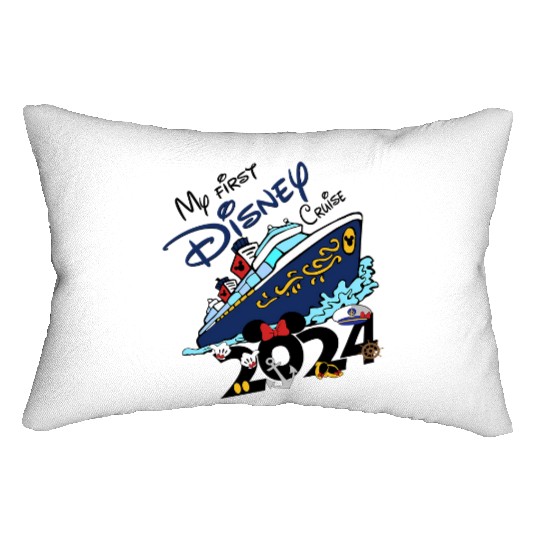 My First Disney Cruise 2024 Lumbar Pillows, Disney Family Cruise Lumbar Pillows