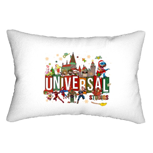 Universal Studios Christmas Lumbar Pillows, Disneyland Christmas